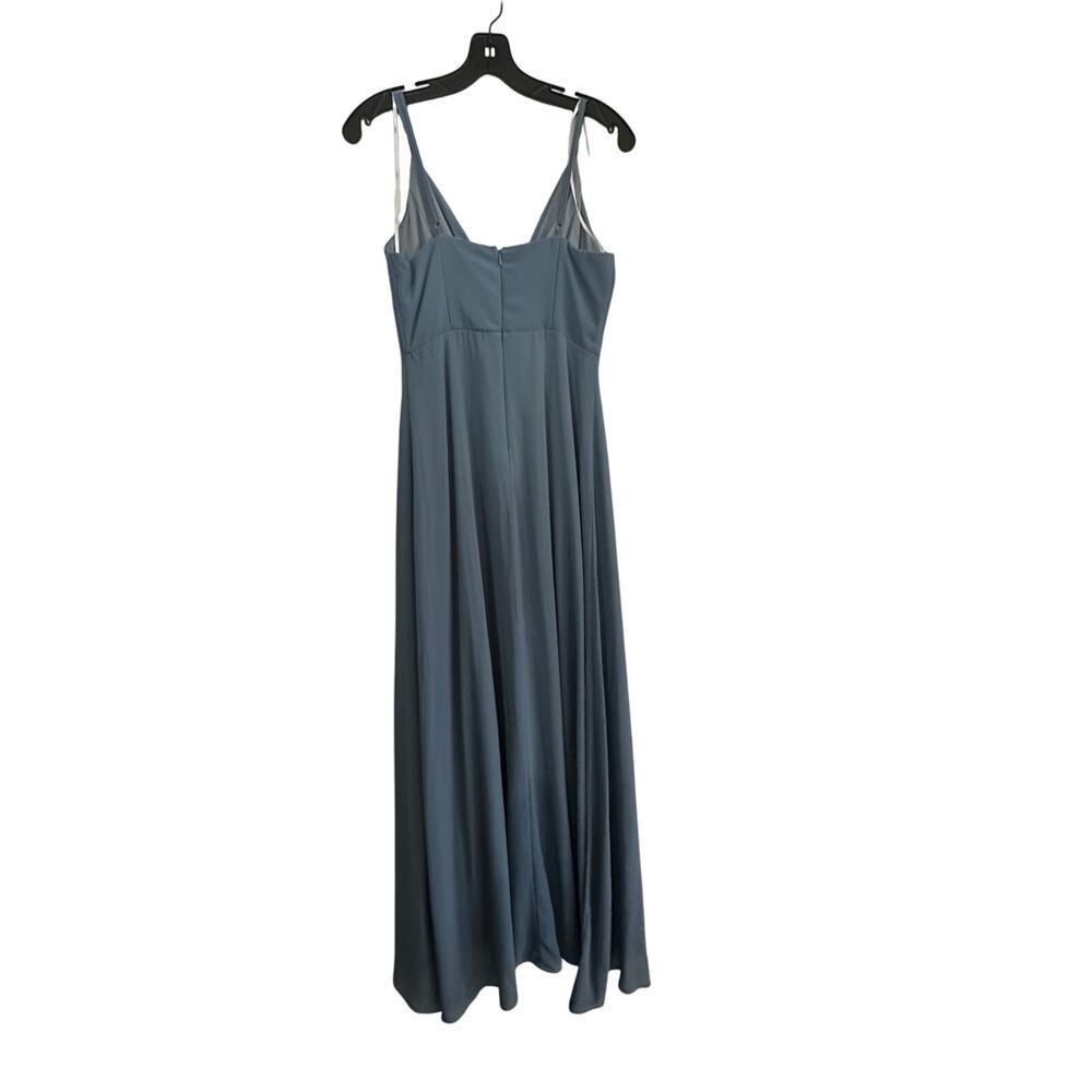 Lulu’s Women's Blue Deep V-Neckline Sleeveless Maxi Dress Size Small - Picture 7 of 8